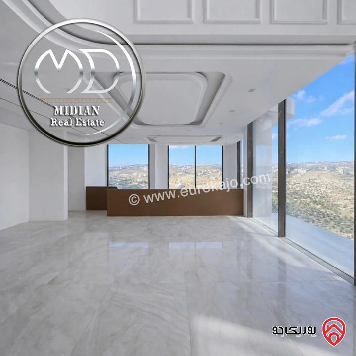 شقة ارضية جديدة للبيع في عمان - الكرسي مساحة 400م مع تراسات تشطيبات ديكورات عصرية فاخرة إطلالة بانورامية موقع مميز