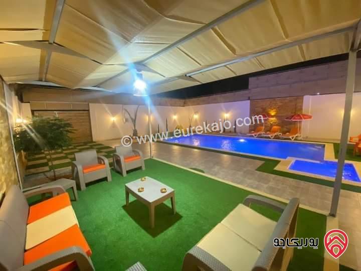 شاليه مساحة الأرض 407م والبناء 150م للبيع في البحر الميت - جوفة الكفرين