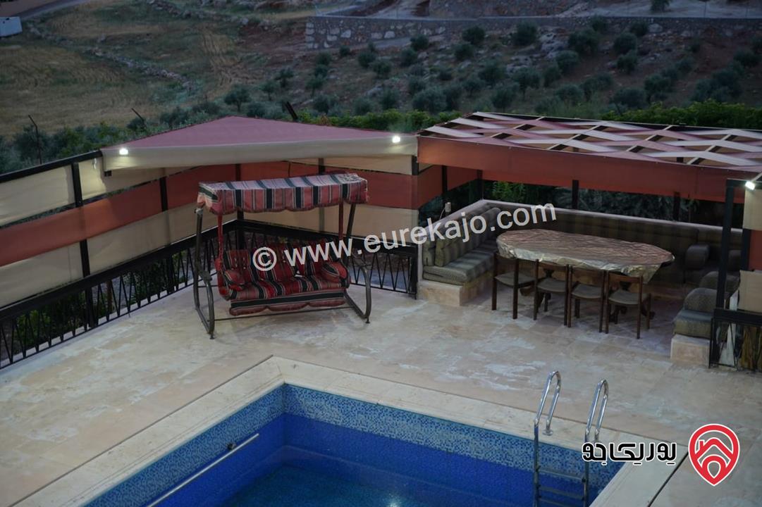 مزرعة مساحة الأرض 4092م والبناء 180م للبيع في جرش