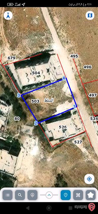قطع أراضي بمساحات وأسعار مختلفة كما موضحة بالاعلان للبيع في السلط كافة المناطق