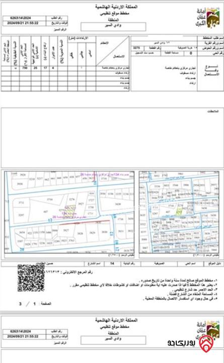 ارض تجارية مساحة 616م للبيع في عمان - الصويفية  
