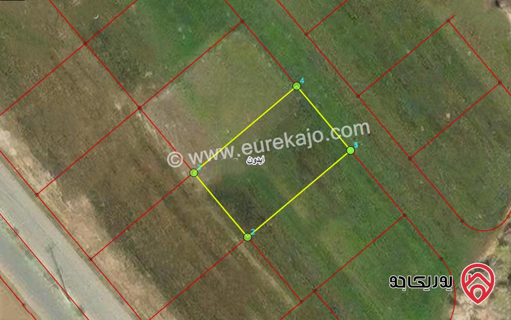 قطعة ارض مساحة 1 دونم للبيع في اربد جنوب صالة السفير 