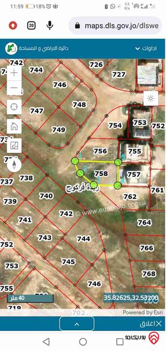 قطع أراضي بمساحات مختلفة للبيع في اربد زبدة فركوح منطقة الحي الغربي مستشفى الاميرة بسمة 