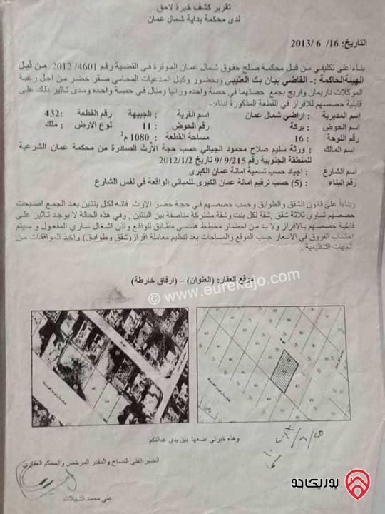 شقق فندقية على ارض 1 دونم و 80م للبيع في عمان - ضاحية الرشيد