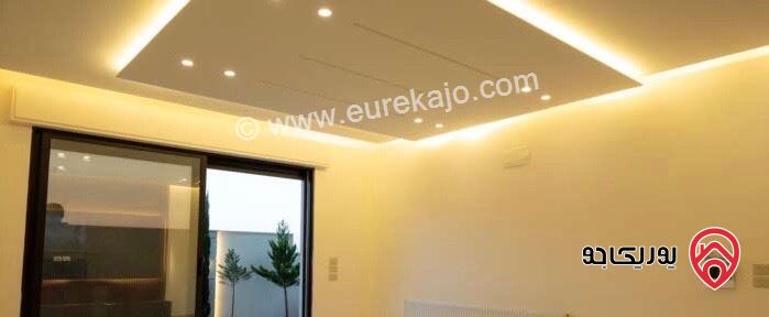 شقة شبه ارضي فاخرة مساحة 210م داخلي و 150م خارجي للايجار في عمان - طريق المطار 