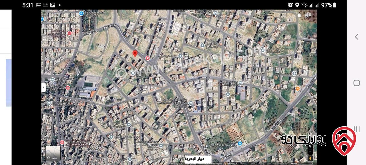 أرض مساحة 506م للبيع في عمان - ابو نصير، شارع الكلية البحرية ( شارع الضياء)