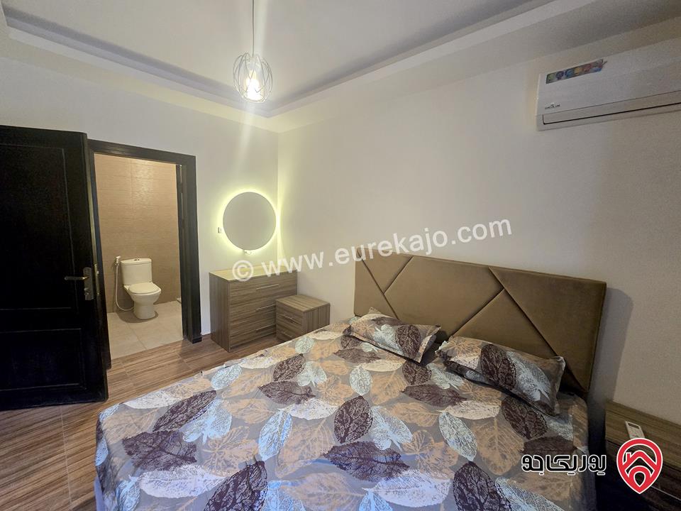 شقة ارضية مساحة 130م داخلي و 50م خارجي مع مدخل وكراج خاص للايجار مفروشة في عمان - ضاحية الامير راشد 