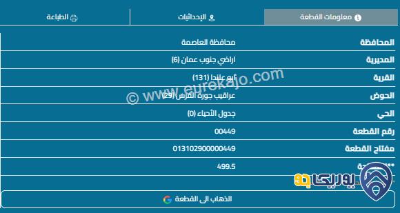 قطعة أرض مساحة 500م للبيع في أبو علندا 