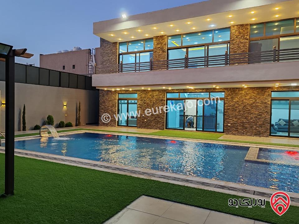 شاليه طابقين مساحة ارض 507م مساحة البناء 200م للبيع في البحر الميت - من اراضي الشونة الجنوبية غور الرامة