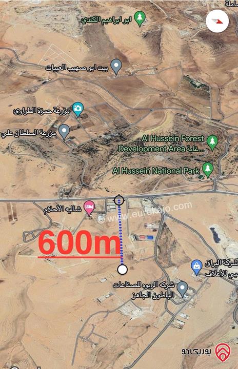 قطعة ارض صناعات خفيفة مساحة 5400م للبيع في عمان - منطقة أحد