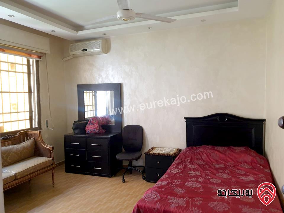 شقة مفروشة ارضية مساحة 210م مع حديقة 80م ومدخل خاص للإيجار في عمان - أم السماق