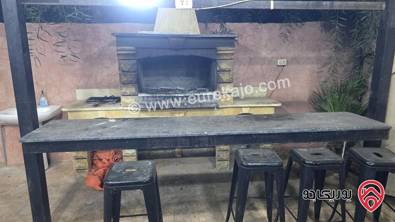 مزرعة مساحة الأرض 1 دونم و البناء 500م للايجار اليومي في جرش