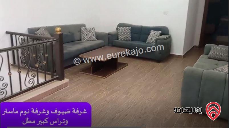 مزرعة مساحة الأرض 3500م والبناء طابقين دوبلكس 200م ومسبح للبيع في جرش - المصطبة