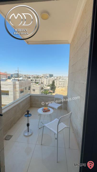 شقة مفروشة فاخرة للايجار في عمان - الدوار السابع مساحة 100م طابق ثالث تشطيبات وديكورات فندقية اطلالة جميلة