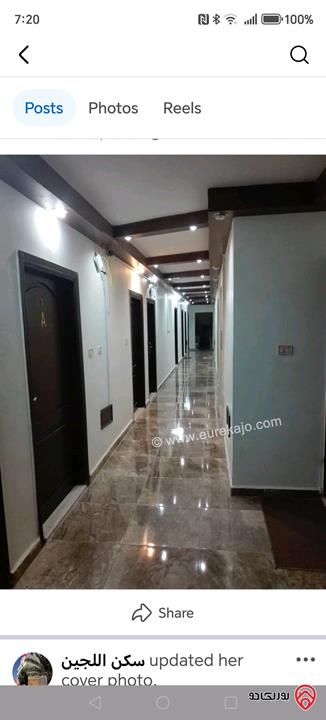 ستديو مفروش مساحة 70م  للطالبات أو الموظفات للايجار في اربد