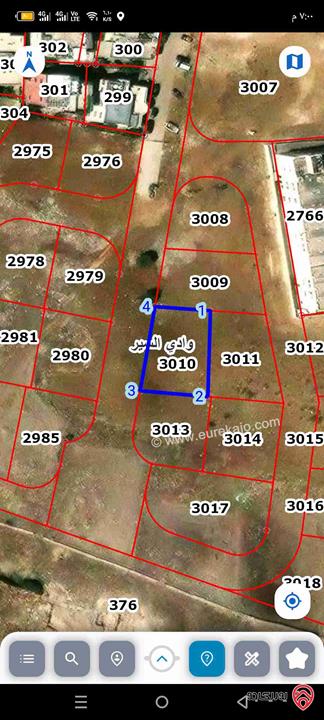 قطعة ارض سكن ج مساحة 616م للبيع في عمان - حوض الدربيات 