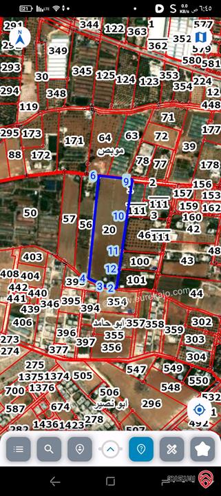 قطعة ارض ومشروع استثماري ناجح مساحة 24 دونم و 309م للبيع من اراضي شمال عمان - موبص تبعد عن شارع الاردن موقع قصر الجبل دقيقتين حوض سنينة الماء  