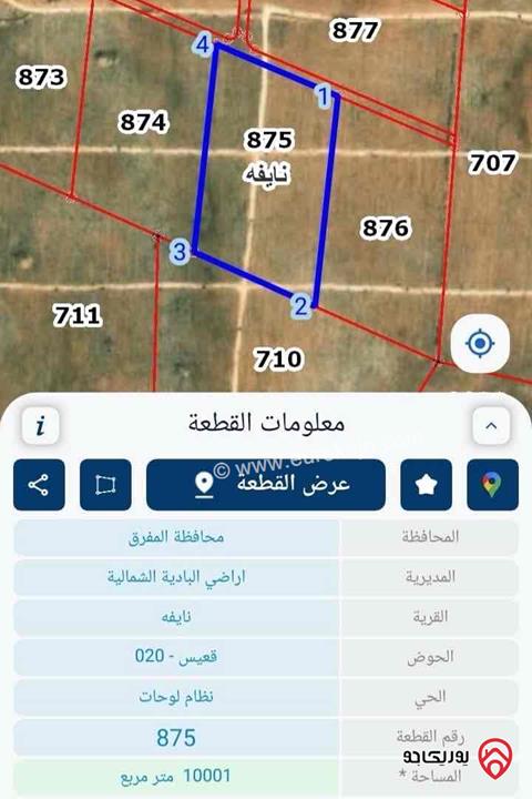 قطع أراضٍ زراعية مساحة 10 دونم للبيع في المفرق