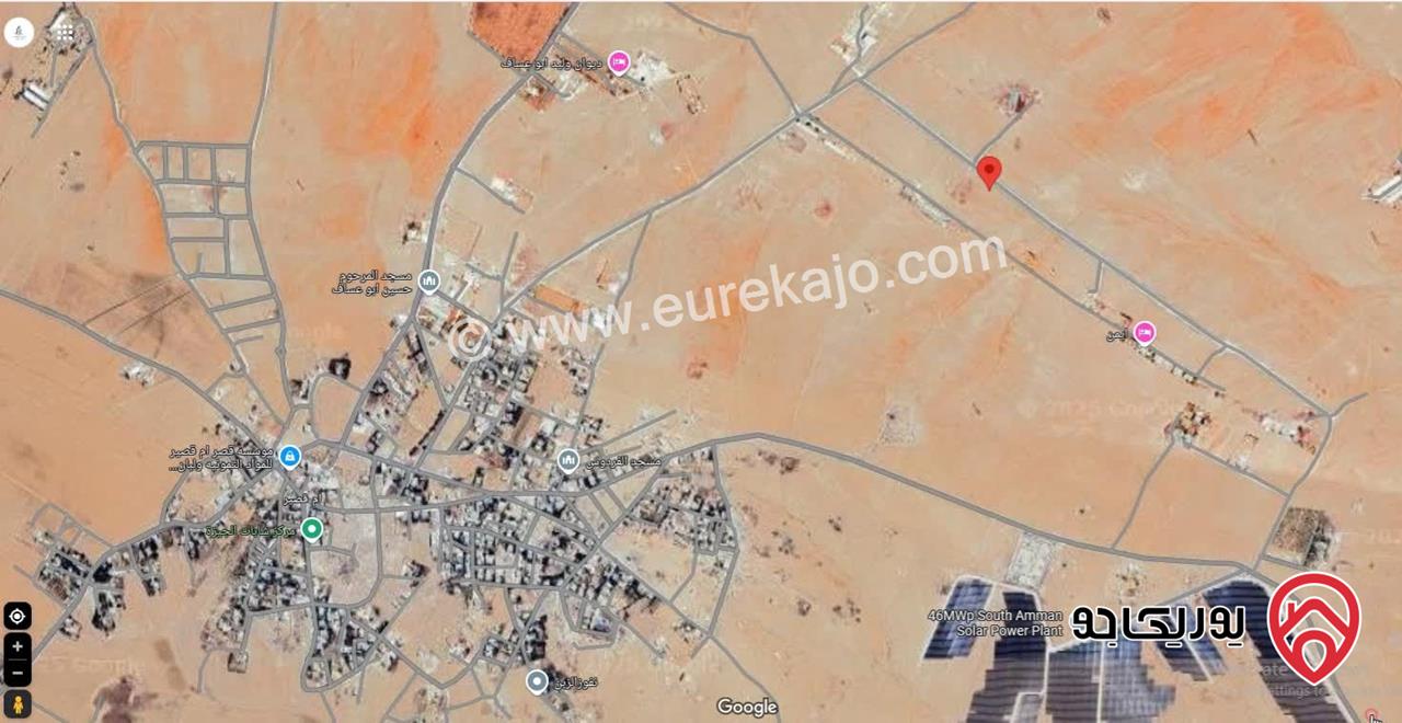 قطعة ارض مساحة 696م للبيع من أراضي جنوب عمان ام قصير واجهة على الشارع 