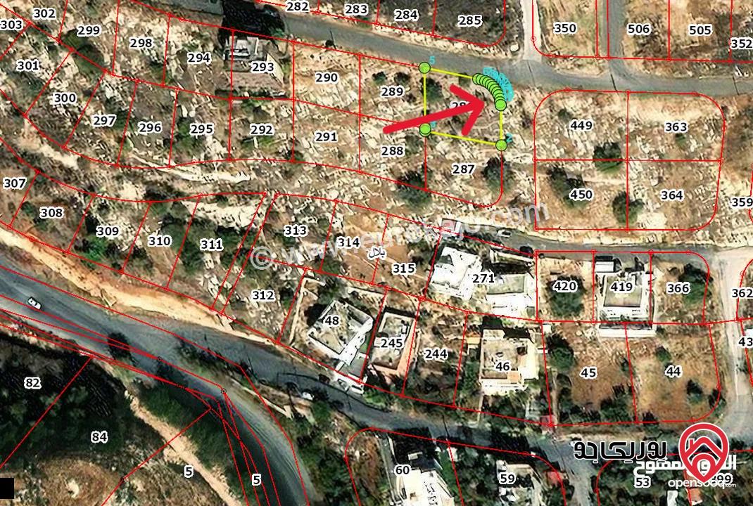 قطعة أرض مساحة 600م على شارعين للبيع من أراضي غرب عمان - بلال اطلالة بانوراما ومنطقة سكنية مميزة