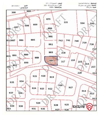 أرض مساحة 750م للبيع في عمان - بدر الجديدة