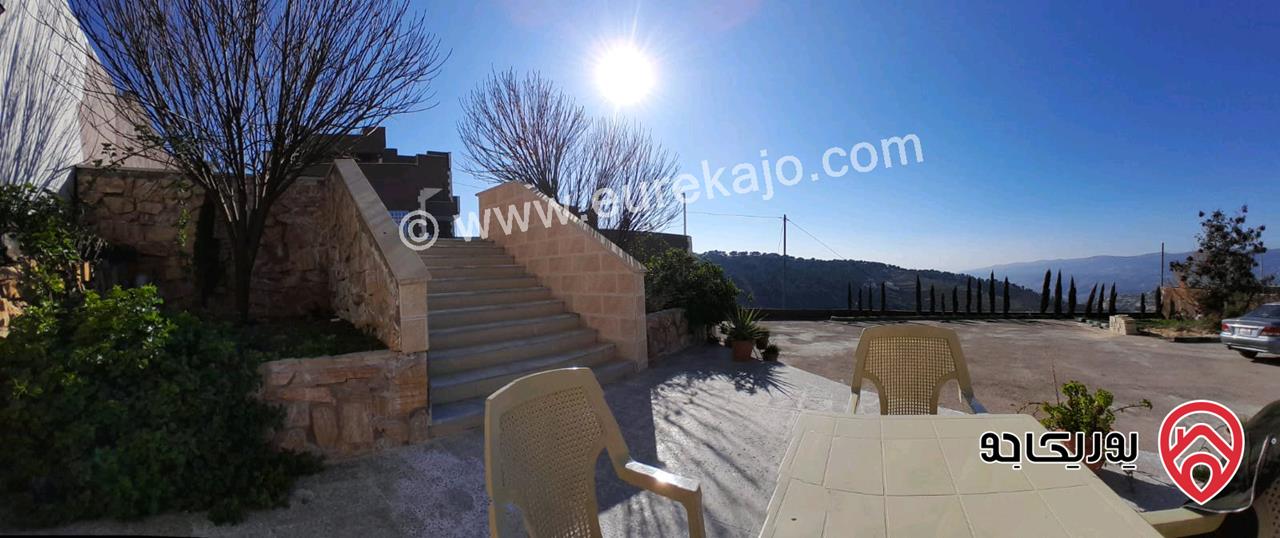 مزرعة مساحة الأرض 4 دونمات مع شاليه 250م للبيع في جرش خلف جامعة فيلادلفيا