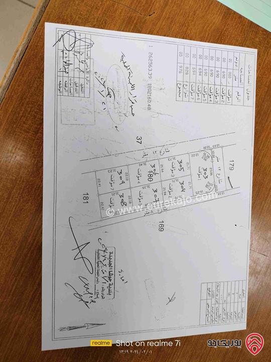 قطعة ارض مساحة 694م للبيع في المفرق