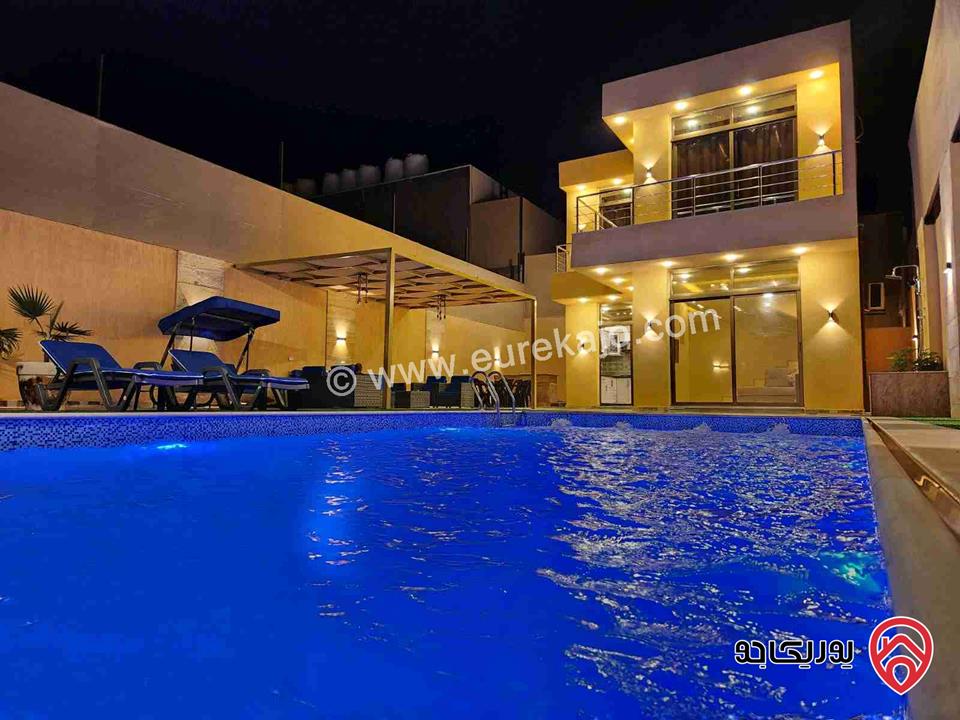 شاليه حديث البناء مساحة الأرض 288م ومساحة البناء 120م للبيع في جوفة الكفرين منطقة شاليهات