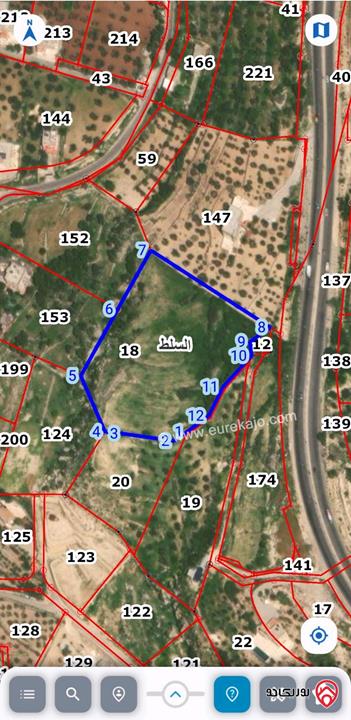 أرض مساحة 4 دونم و 200م للبيع في السلط زي بجانب عين سعدى 