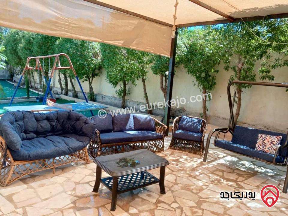 مزرعة مساحة الأرض 980م والبناء 110م للبيع في عمان - موبص / تبعد عن شارع الأردن 5 دقائق