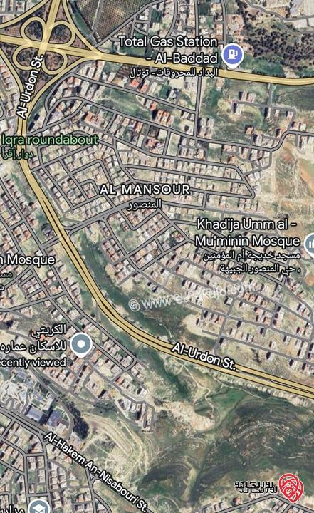 قطعة أرض للبيع في عمان- الجبيهة حي المنصور مساحة 750 متر مربع
