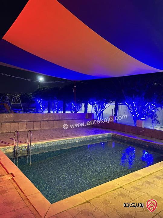 مزرعة وشاليه للايجار اليومي في الرصيفة مقابل القرية العالمية للحيوان