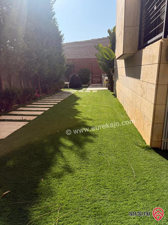 شقة فاخرة مفروشة طابق أرضي مساحة 123م للايجار في عمان - عبدون