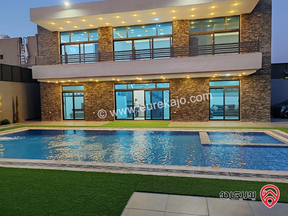 شاليه طابقين مساحة ارض 507م مساحة البناء 200م للبيع في البحر الميت - من اراضي الشونة الجنوبية غور الرامة