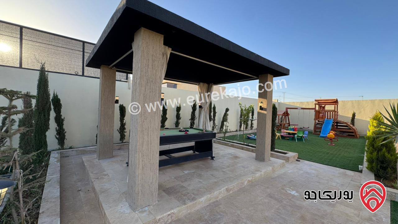 شاليه مودرن مساحة 100م على أرض 500م للبيع في عمان - على طريق المطار خلف جامعة الاسراء بنظام التقسيط المباشر مع المالك 