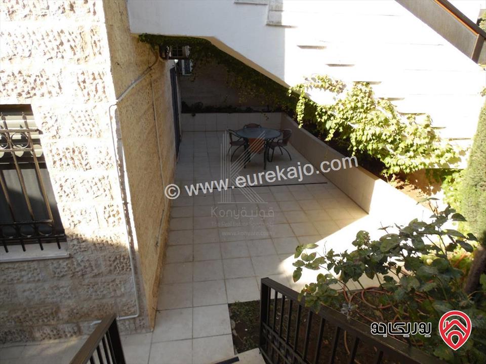 شقة دوبلكس (طابق أرضي + تسوية) مساحة 341م داخلي و 150م خارجي للبيع في عمان - عبدون – مؤجرة بعائد سنوي