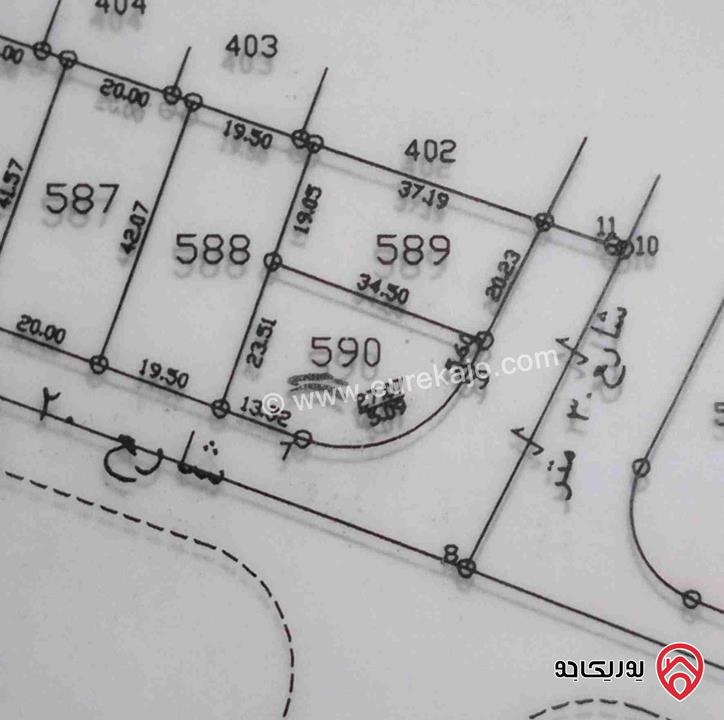 قطعة ارض مساحة 700م للبيع في مادبا