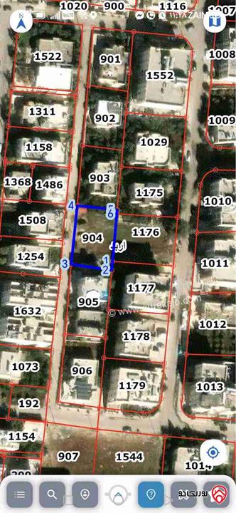 قطعة ارض مساحة 750م للبيع في اربد - الحي الشرقي خلف نادي الضباط
