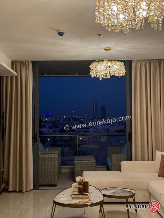 شقة بإطلالة بانورامية مساحة 120م من الطابق 12 للايجار في عمان - عبدون