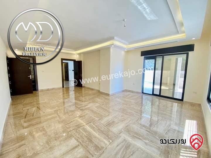 شقة شبه ارضي جديدة للبيع في عمان - ام السماق قرب الستي مول مساحة 160م مع ترس و حديقة 120م تشطيبات ديكورات فاخرة