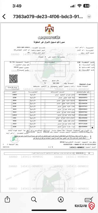 قطعة ارض استثمارية مساحة 1200م للبيع في اربد - خلف جامعة العلوم والتكنولوجيا