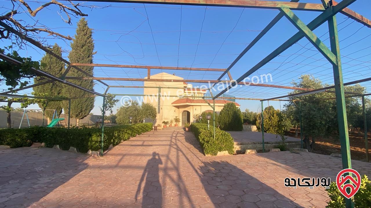 مزرعة مشجرة مساحة الأرض 10 دونم مع فيلا 200م للايجار في مادبا الفيصلية