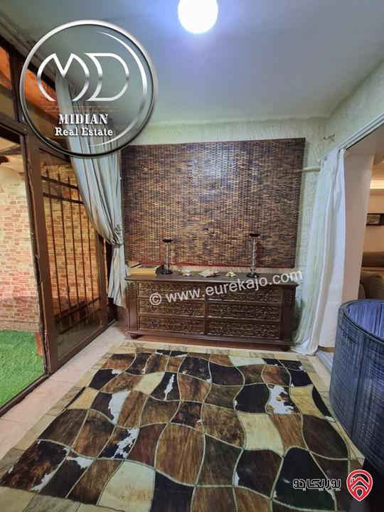 شقة شبه ارضي مفروشة للايجار في عمان - ام السماق مساحة 170م مع ترس وحديقة 150م تشطيبات سوبر ديلوكس بسعر مميز