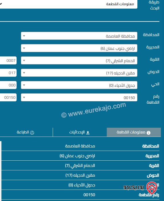 قطعة ارض مساحة 10 دونم للبيع في عمان - الجيزة ضبعة
