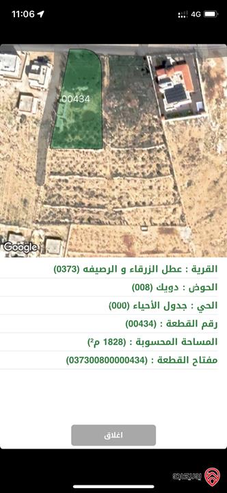 قطع أراضي عدد 7 بمساحة كلية 8 دونم للبيع في منطقة في الزرقاء - ضاحية المدينة المنورة