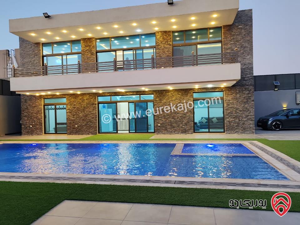 شاليه طابقين مساحة ارض 507م مساحة البناء 200م للبيع في البحر الميت - من اراضي الشونة الجنوبية غور الرامة