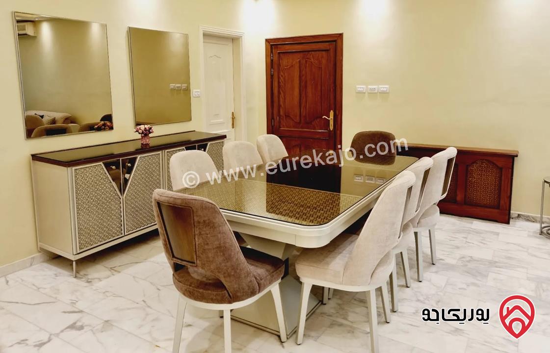 شقة أرضية مساحة 200م للايجار مفروشة في عمان - عبدون