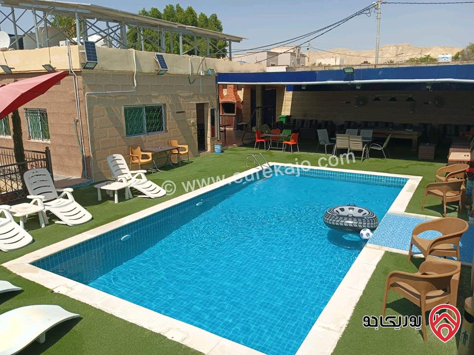 شاليه مساحة الأرض 560م وبناء 100م للبيع في الغور - جوفة الكفرين منطقة الشاليهات