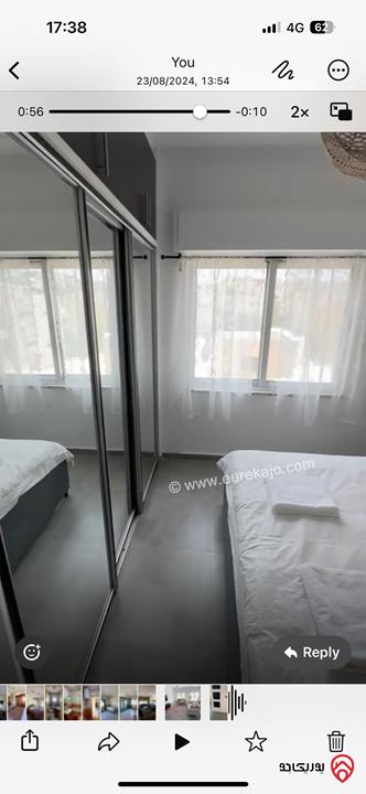 شقة تصميم حديث مريحة مساحة 95م طابق ثاني للإيجار مفروشة في عمان - جبل عمان قرب الدوار الرابع