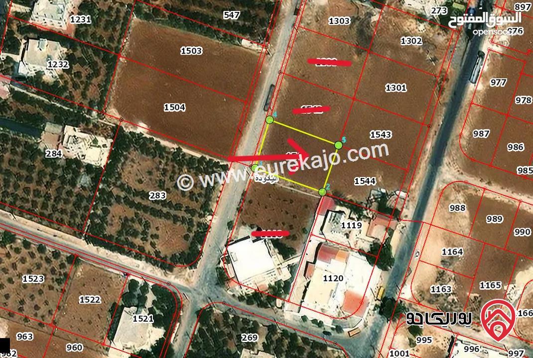 قطعة ارض مساحة 934م للبيع من اراضي اليادودة جنوب عمان واجهة على الشارع 16م منطقة فلل راقية واصل كل الخدمات